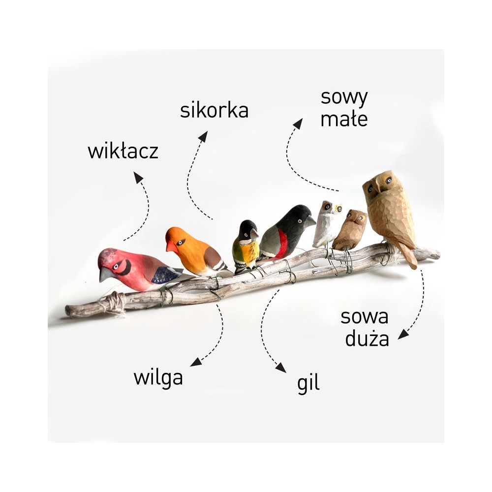 drewniany ptaszek - dekoracja do pokoju dziecka, noya design