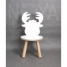 Krzesełko dla dziecka ze sklejki pokrytej białym laminatem łoś LEOŚ